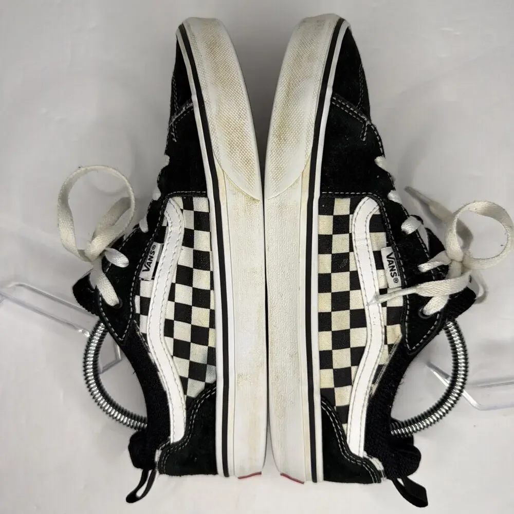 Vans Sneakers Youth 7 Old Skool Checkerboard Black White Skateboard Shoes